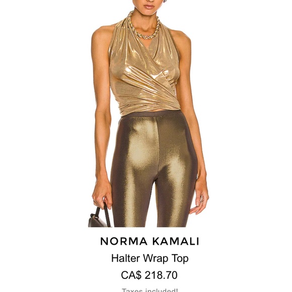 Gold wrap Kamali top - Picture 1 of 3